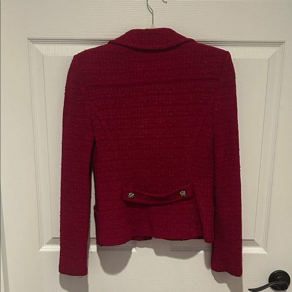 St. John Collection Textured Red Blazer - Picture 9 of 12